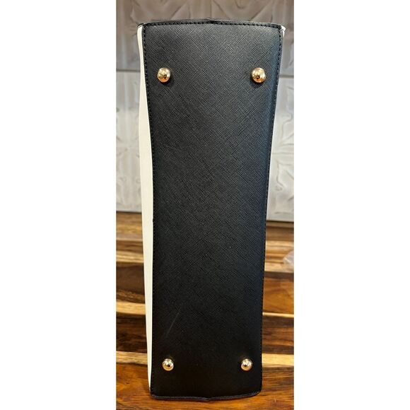 Trina Turk Colorblock Satchel or Crossbody Bag Purse (black/white) NWT - Picture 6 of 11